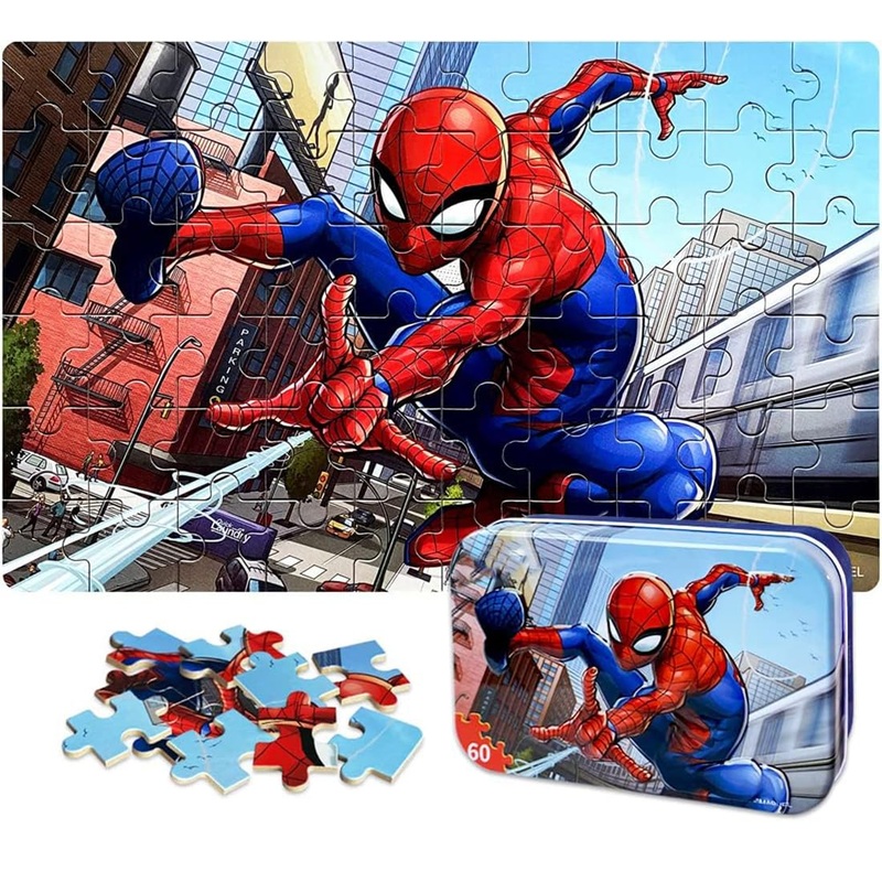 Neilden Jigsaw Puzzles 60 Pieces Puzzles For Kids Ages 4-8 Learning Educational Toy Puzzles For Children Girls And Boys Packed In Tin Box (Pt-Zhizhuxia)