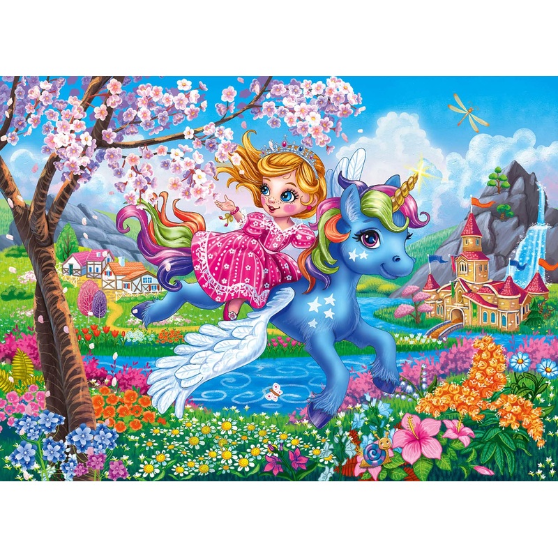 Princess And Unicorn 100 Piece Puzzles For Kids Ages 4-6 Jigsaw Puzzles For Toddlers Girls 3-5 Preschool Educational Puzzles Boards Toys Gifts For Girls Boys 3 4 5 6