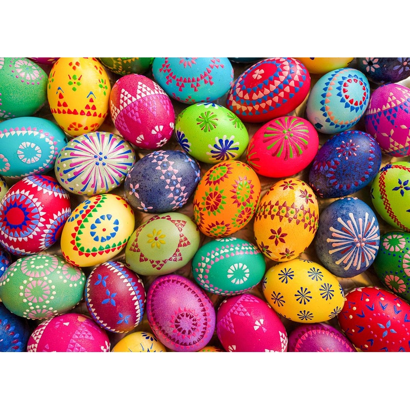 Puzzles For Adults 1000 Piece - Easter Eggs - Jigsaw Puzzles 1000 Pieces Puzzles Painted Easter Eggs & Vintage Easter Eggs Puzzles