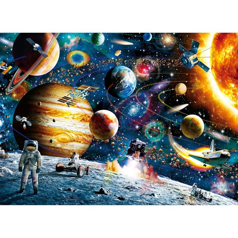 Sitimmger Jigsaw Puzzles 500 Piece For Adults Space Traveler Solar System Exploration Galaxy Outer Astronaut Families Challenging Fun Pieces Fit Together Perfectly 14.5' X 20'