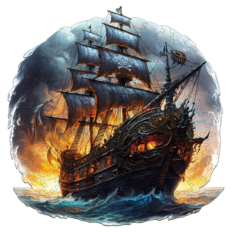 Woodbests Wooden Puzzle For Adults, Sailing Ship Puzzle (S, 100Pcs, 9.8'X9.7') Beautiful Wooden Box, Wooden Jigsaw Puzzles Unique Shape, Birthday Gifts For Adults And Kids Family Game