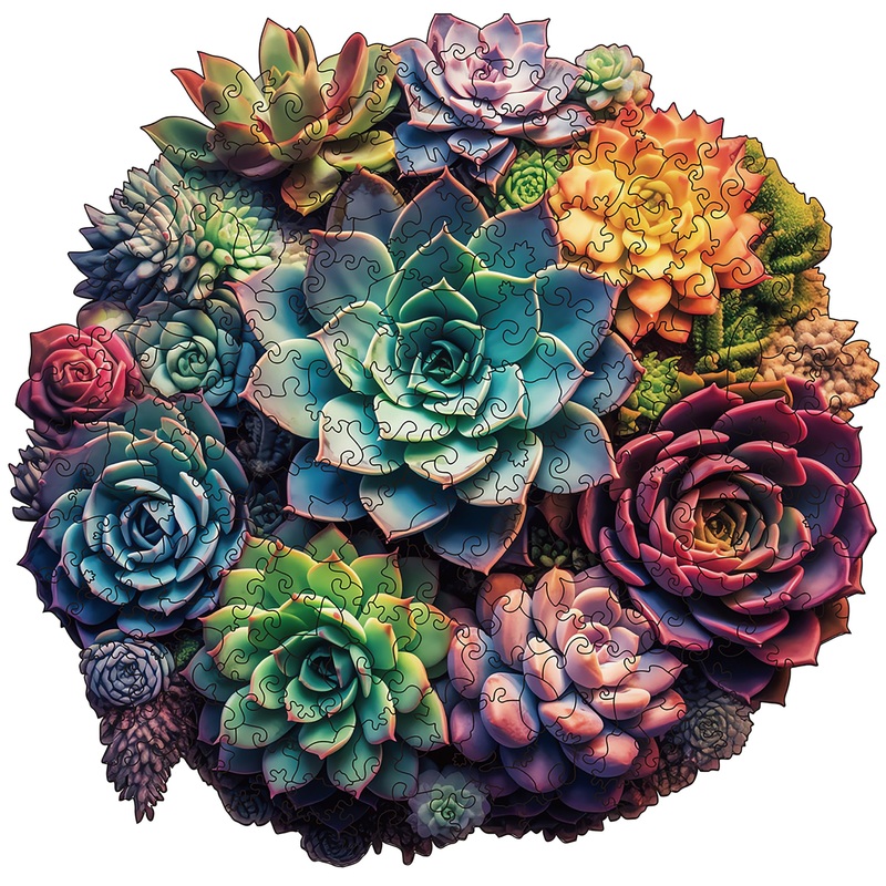 Wooden Puzzle For Adults, 200 Piece Plants Irregular Animal Shaped Wooden Jigsaw Puzzles, Unique Puzzles For Adults, Creative Gift