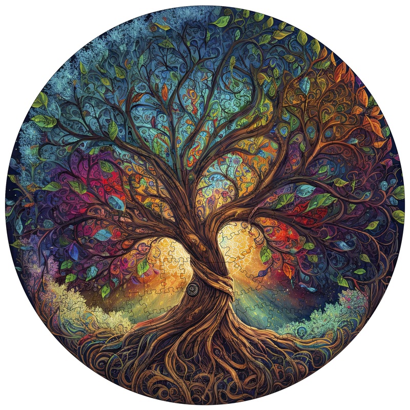 Wooden Puzzles For Adults, Tree Of Life Wood Puzzles 200 Pieces, Irregular Animal Shaped Unique Wooden Jigsaw Puzzles, Creative Ghristmas Gift For Teenagers And Adults