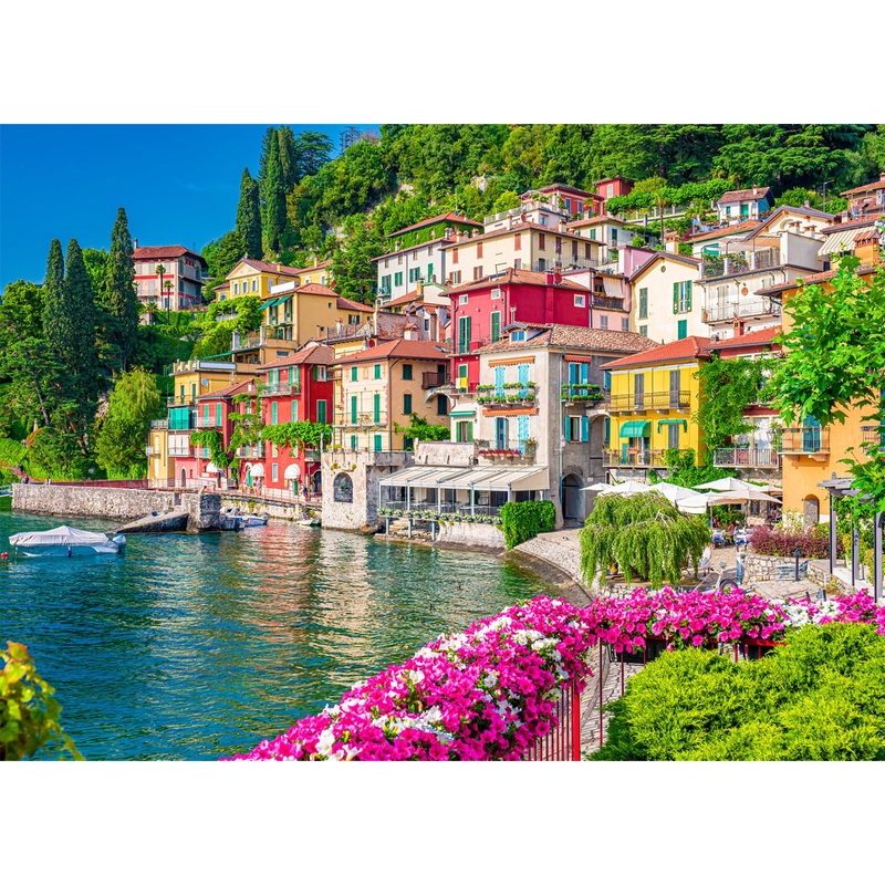 500 Piece Jigsaw Puzzle For Adults -Lake Como Scenery, Italy Jigsaw Puzzles 500 Pieces Puzzles For Adults-Finished Size 19.3' X 13.7'
