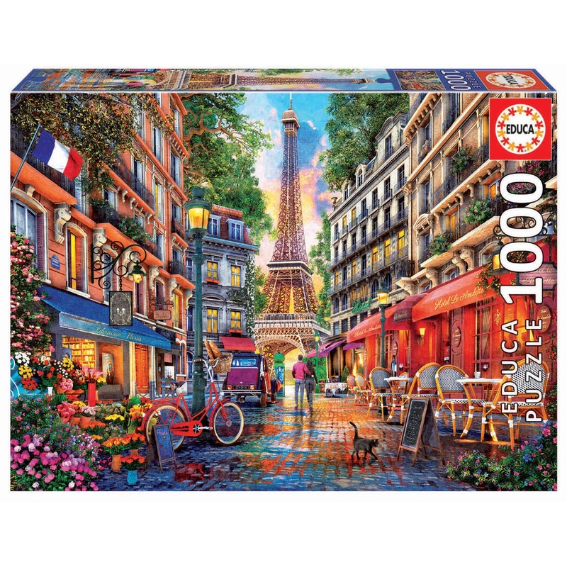 Educa - Paris, Dominic Davison - 1000 Piece Jigsaw Puzzle - Puzzle Glue Included - Completed Image Measures 26.8' X 18.9' - Ages 14+ (19019)