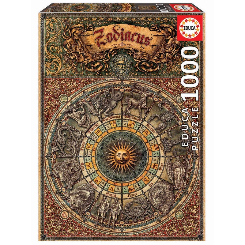 Educa - Zodiac - 1000 Piece Jigsaw Puzzle - Puzzle Glue Included - Completed Image Measures 26.8' X 18.9' - Ages 14+ (17996)