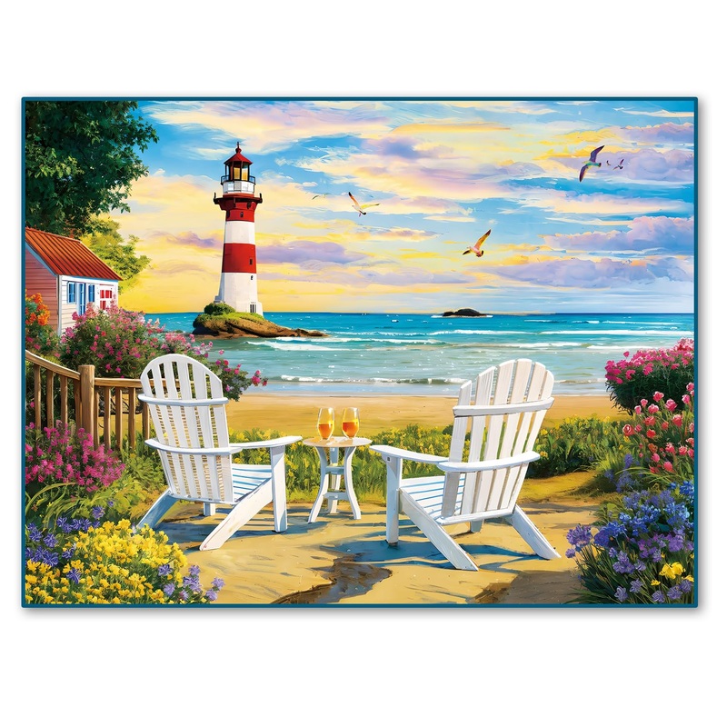 Fishwisdom 500 Piece Jigsaw Puzzle For Adults And Teens And Kids Summer Fun Best Gift Happy Games Coastal Sunset