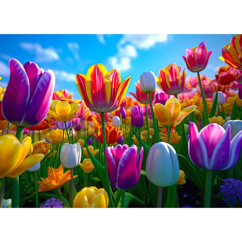 Huadada Jigsaw Puzzles For Adults 1000 Piece Jigsaw Puzzles For Adults Challenging Game Puzzles With Letters On Back(Flower)
