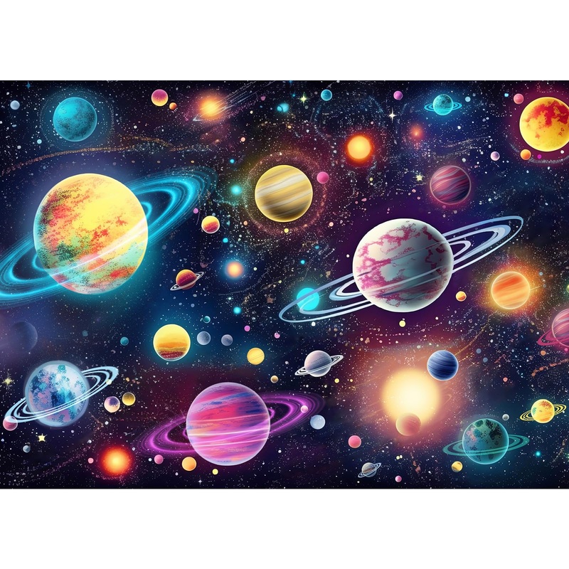Huadada Jigsaw Puzzles For Adults 1000 Piece Jigsaw Puzzles For Adults Challenging Game With Letters On Back (Mysterious Universe)