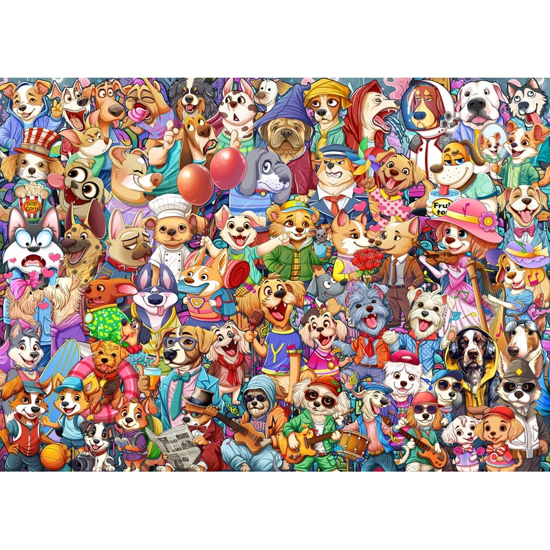 Jigsaw Puzzles For Adults 1000 Piece Puzzle For Adults 1000 Pieces Puzzle 1000 Pieces Dog'S World Puzzle, Cartoon Puzzles 1000 Pieces Jigsaw Puzzles For Adults 1000 Pieces And Up