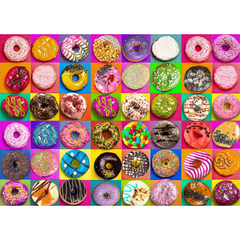 Nattork Jigsaw Puzzles 500 Pieces For Adults, Families (Donuts) Pieces Fit Together Perfectly