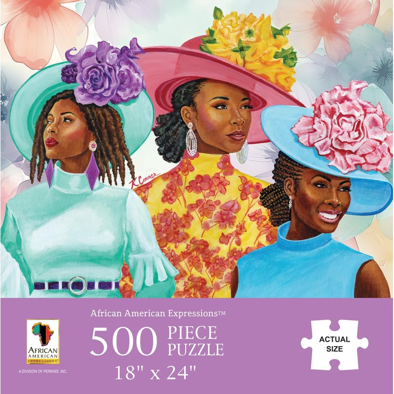 African American Expressions  500-Piece Jigsaw Puzzle  Inspirational Black Art, Premium Quality For Relaxation And Reflection - Sunday Morning Ii