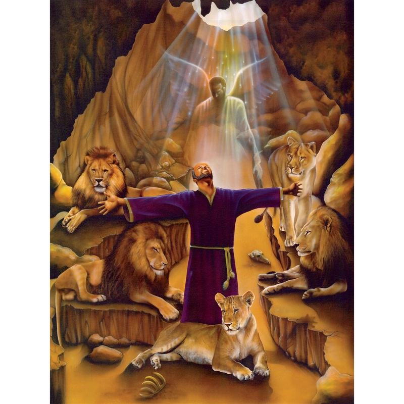 African American Expressions - Daniel In The LionS Den Puzzle  500-Piece African American Biblical Jigsaw Puzzle For Adults | Inspirational Christian Puzzle With Stunning Artwork