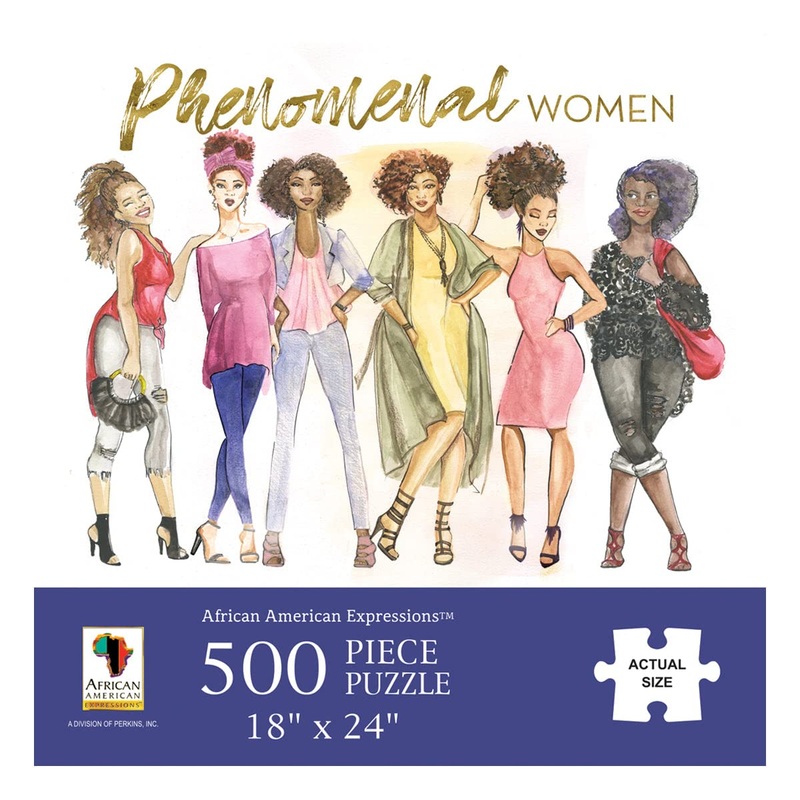 African American Expressions - Phenomenal Women Puzzle  500-Piece African American Jigsaw Puzzle For Adults | Celebrating Black Women Empowerment & Art