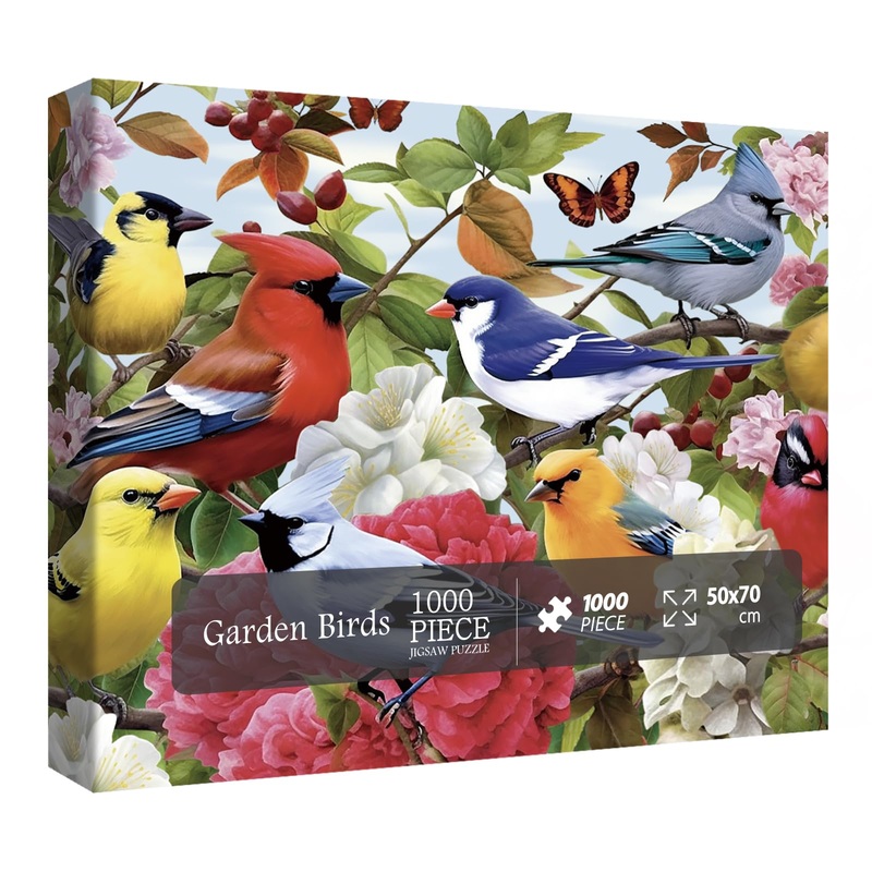 Bird Puzzle For Adult 1000 Piece, Flower Jigsaw Puzzles With Animals, Nature Garden Puzzle For Adults 1000 Pieces And Up