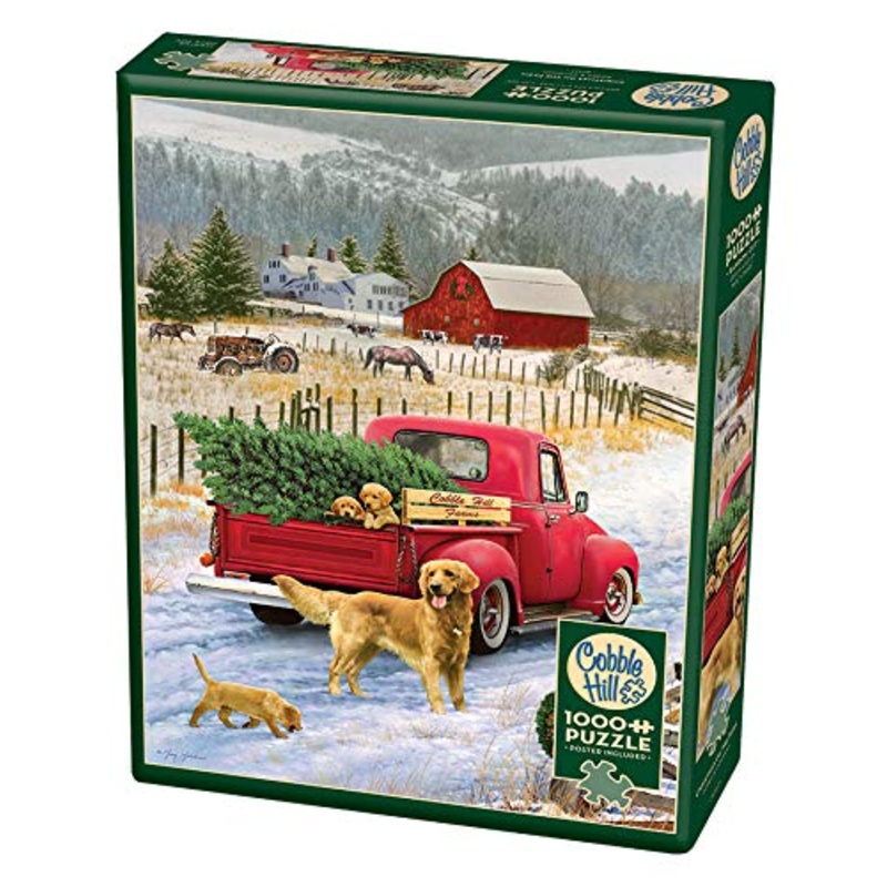 Cobble Hill Christmas On The Farm Jigsaw Puzzle (1000 Piece)