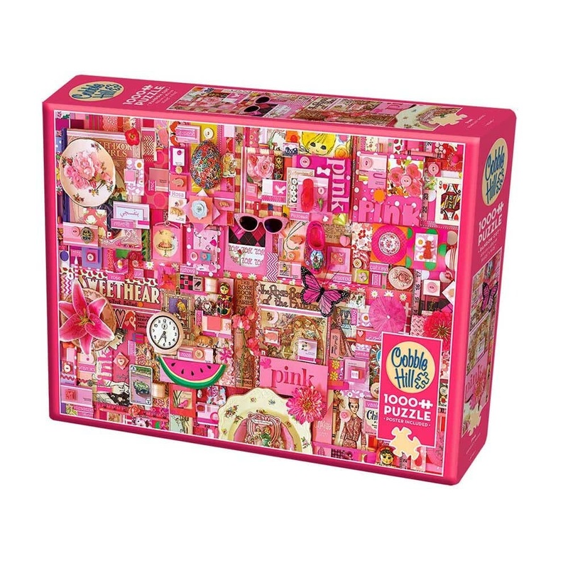 Cobble Hill Pink Jigsaw Puzzle (1000 Piece)
