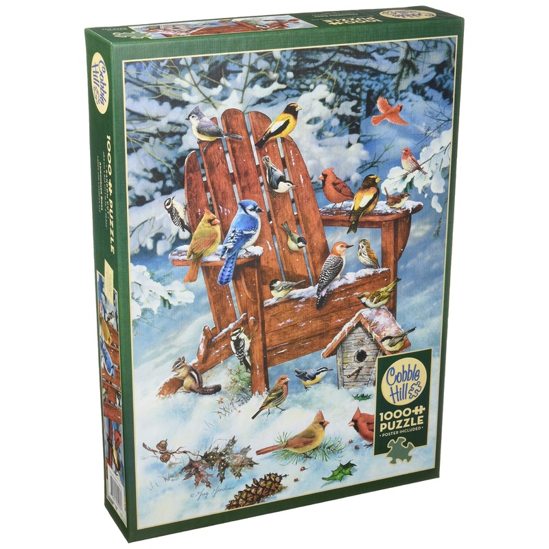 Cobblehill 80069 1000 Pc Adirondack Birds Puzzle, Various