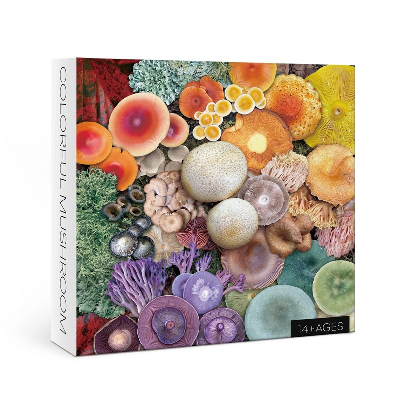 Mushroom Puzzle 1000 Piece Puzzle For Adults, Colorful Mushroom Jigsaw Puzzles, Shrooms In Bloom Toadstool Nature Plant Puzzle Rainbow Fungi Puzzles