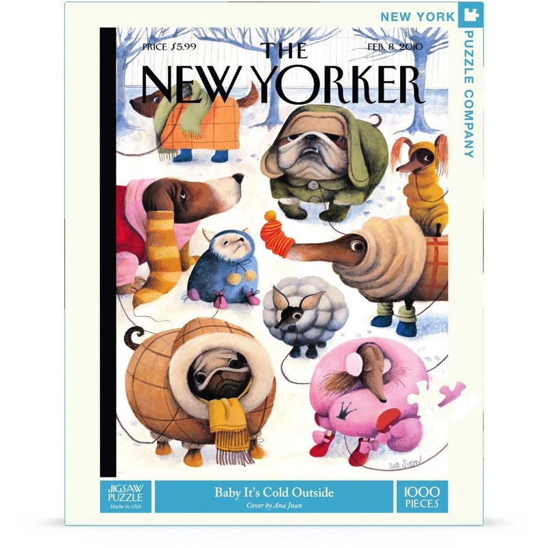 New York Puzzle Company - New Yorker Baby It'S Cold Outside - 1000 Piece Jigsaw Puzzle