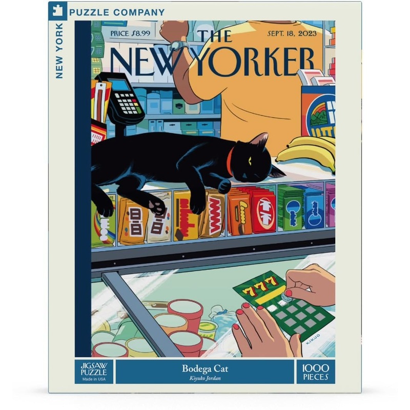 New York Puzzle Company - New Yorker Bodega Cat - 1000 Piece Jigsaw Puzzle For Adults By R. Kikuo Johnson