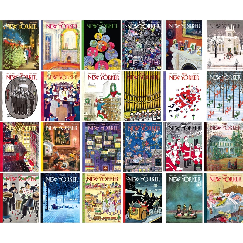 New York Puzzle Company - New Yorker New Yorker Advent Calendar - 24 Piece Jigsaw Puzzle For Family Game Nights