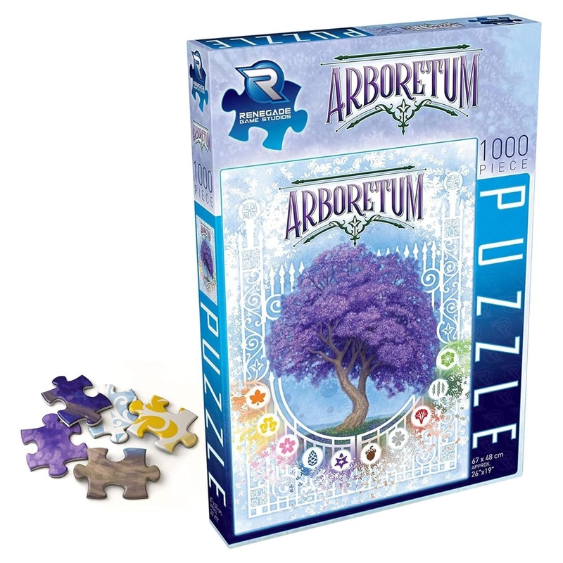 Renegade Game Studios 1000 Piece Jigsaw Puzzle - Arboretum, 26 X 19 Inches, Features Art From The Critically Acclaimed Card Game, Arboretum, Age 10 & Up (Rgs2151)