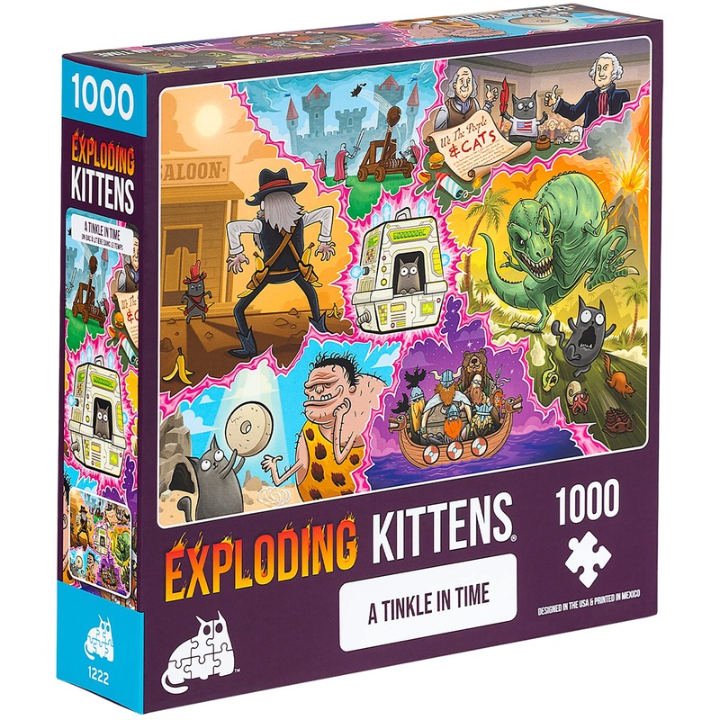 Tinkle In Time Jigsaw Puzzle By Exploding Kittens - 1000 Pieces Funny Jigsaw Puzzle For Adults, Teens, And Kids - Artistic Cat-Themed Game