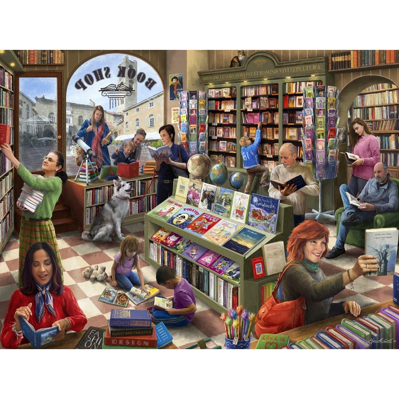 Vermont Christmas Company Book Shop Jigsaw Puzzle 550 Piece