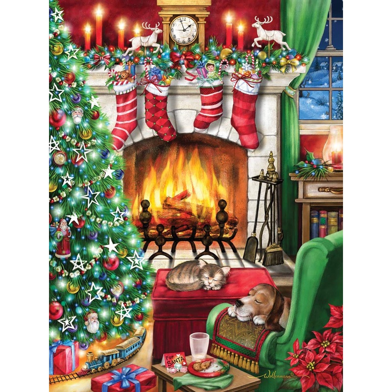 Vermont Christmas Company Cozy Christmas Jigsaw Puzzle 550 Piece