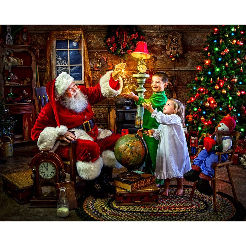 Vermont Christmas Company Santa'S Magic Christmas Jigsaw Puzzle 1000 Piece