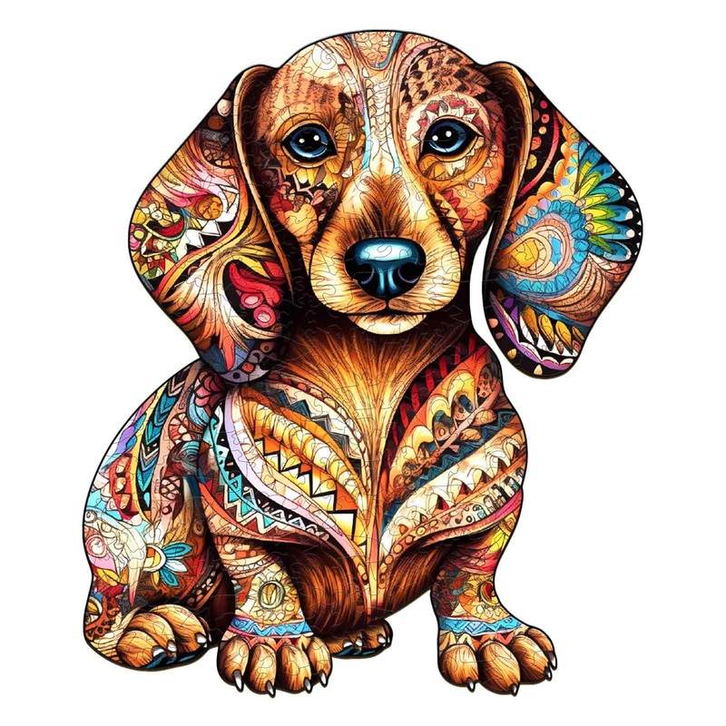 Wooden Puzzles For Adults, Wood Adult Puzzles, Dachshund Puzzles For Dog Lover, Birthday Puzzles Gifts For Women Men (L-14.9 * 12.5In 290 Pcs)