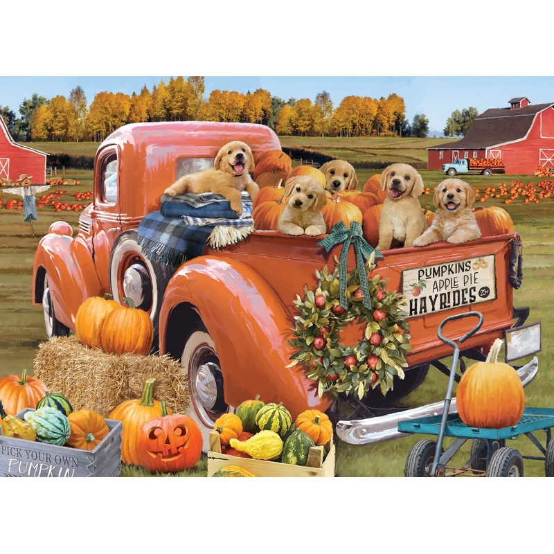 Autumn Puppies Jigsaw Puzzle 1000 Piece By Vermont Christmas Company