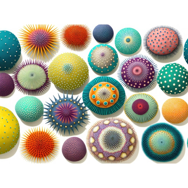 Cross & Glory - Colorful Sea Urchins - 1000 Piece Jigsaw Puzzle For Adults | Vibrant And Stunning Collage | Challenging And Relaxing | Unique And Beautiful Design