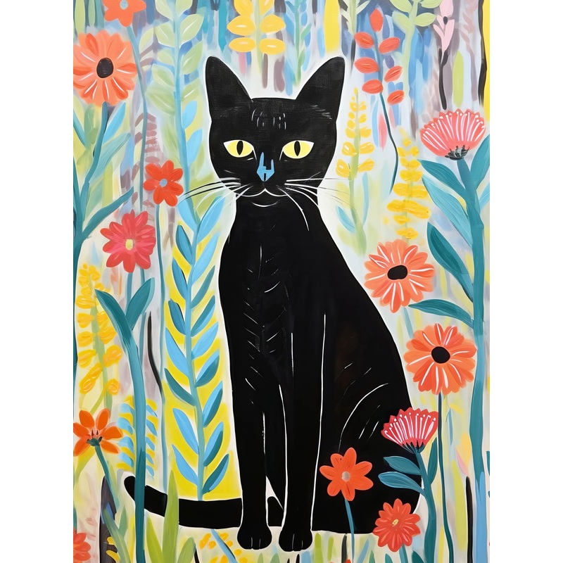 Cross & Glory - Garden Whiskers: A Feline'S Floral Haven - 1000 Piece Jigsaw Puzzle For Adults | Artistic Satin Finish | Vibrant Garden Theme