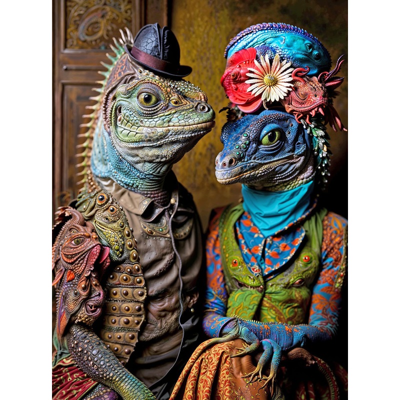Cross & Glory - Meet The Aliens: Kael And Narae - 1000 Piece Jigsaw Puzzle | Intergalactic Love Story | Vibrant Alien Puzzles With Satin Finish