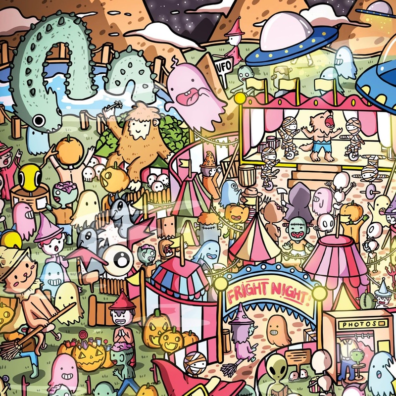 Cross & Glory - Monster'S Gala: A Halloween Hauntfest - 1000 Piece Jigsaw Puzzle For Adults & Kids 12+ | Glare-Free | Vibrant Halloween Festival Scene