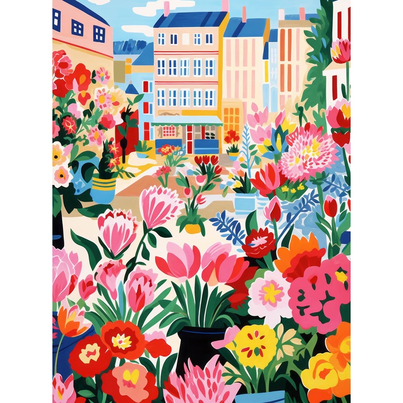 Cross & Glory - Petal Promenade: Springtime In Paris - 1000 Piece Jigsaw Puzzle For Adults | Vibrant Spring Colors | Satin Finish | 20'X 27'