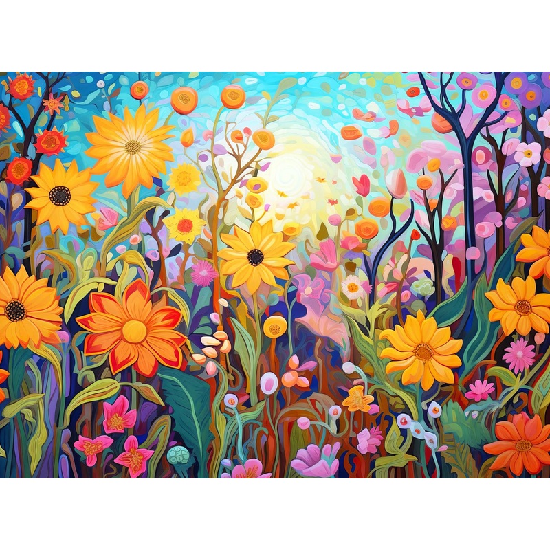 Cross & Glory - Sarah'S Secret Garden Adventure - 1000 Piece Jigsaw Puzzle For Adults | Flower Garden Theme | Artistic Challenge | 20X27 Inches | Flower Puzzle