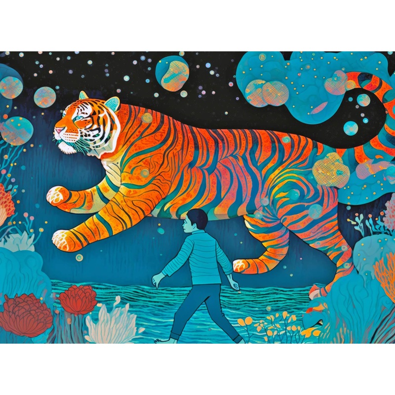 Cross & Glory - Walking With Pi - 1000 Piece Jigsaw Puzzle For Adults | Hyperdetailed | Magical Scenic Illustration | Challenging & Enchanting