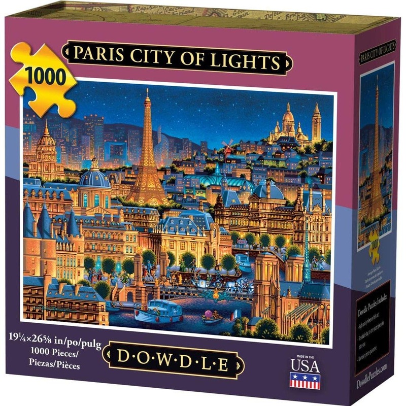 Dowdle Folk Art Jigsaw Puzzle - Paris City Of Lights 1000 Pc