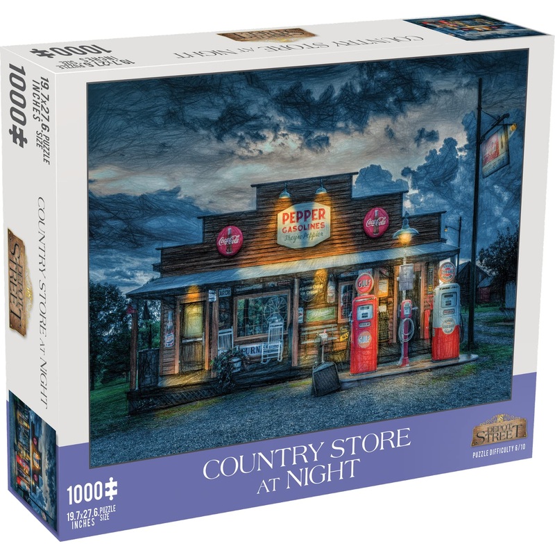 Mchezo 1,000 Piece Americana Jigsaw Puzzle For Adults, Country Store At Night