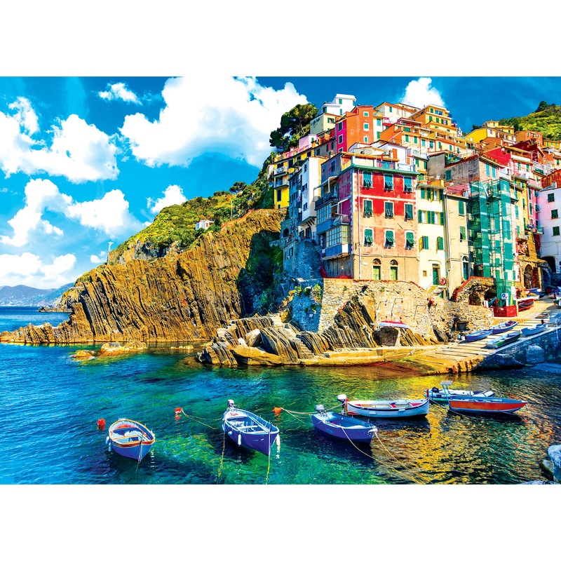 Roseart - Kodak - Cinque Terre Riomaggiore Village Italy - 1500 Piece Jigsaw Puzzle For Adults