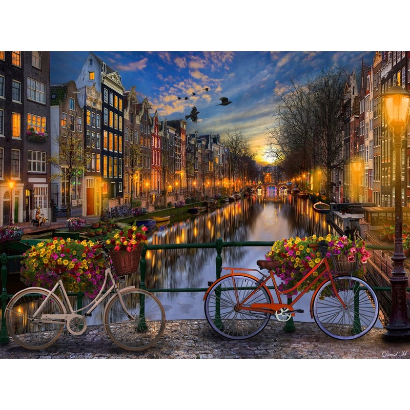 Vermont Christmas Company Amsterdam Aglow Jigsaw Puzzle 550 Piece