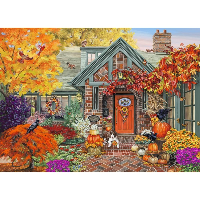 Vermont Christmas Company Autumn Welcome Jigsaw Puzzle 1000 Piece