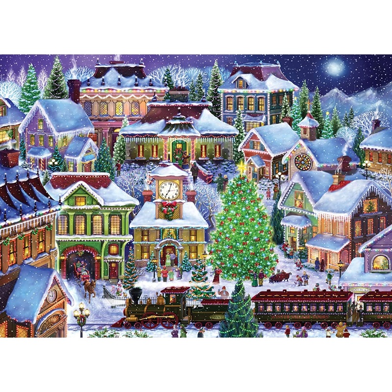 Vermont Christmas Company Christmas Village Jigsaw Puzzle 1000 Piece