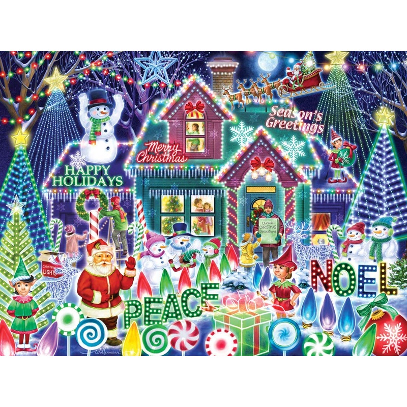 Vermont Christmas Company Festival Of Lights Christmas Jigsaw Puzzle 550 Piece