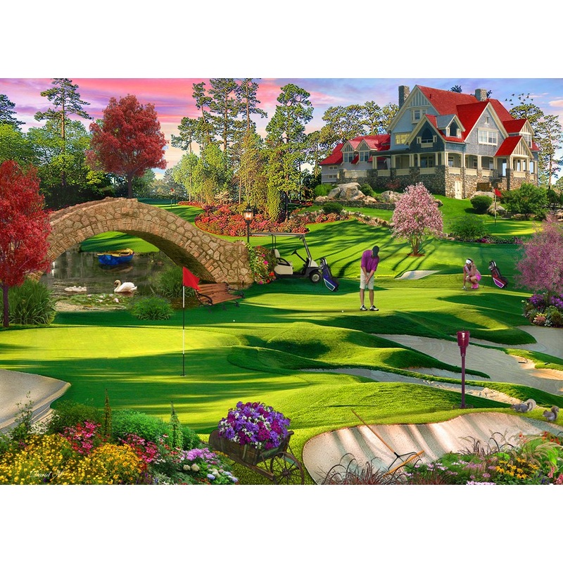 Vermont Christmas Company Golfer'S Paradise Jigsaw Puzzle 1000 Piece