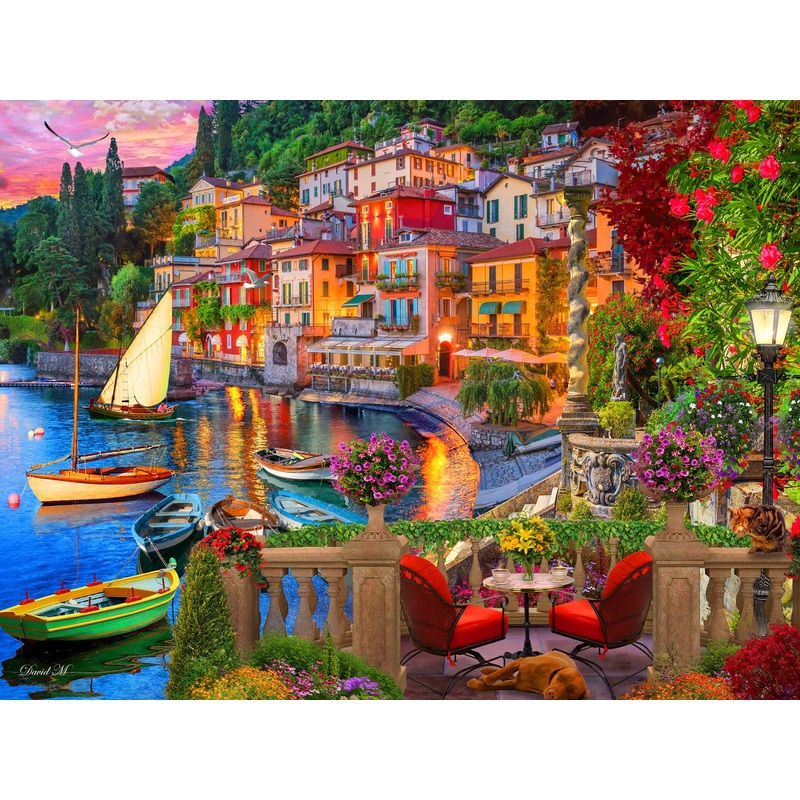 Vermont Christmas Company Italy'S Lake Como Jigsaw Puzzle 550 Piece