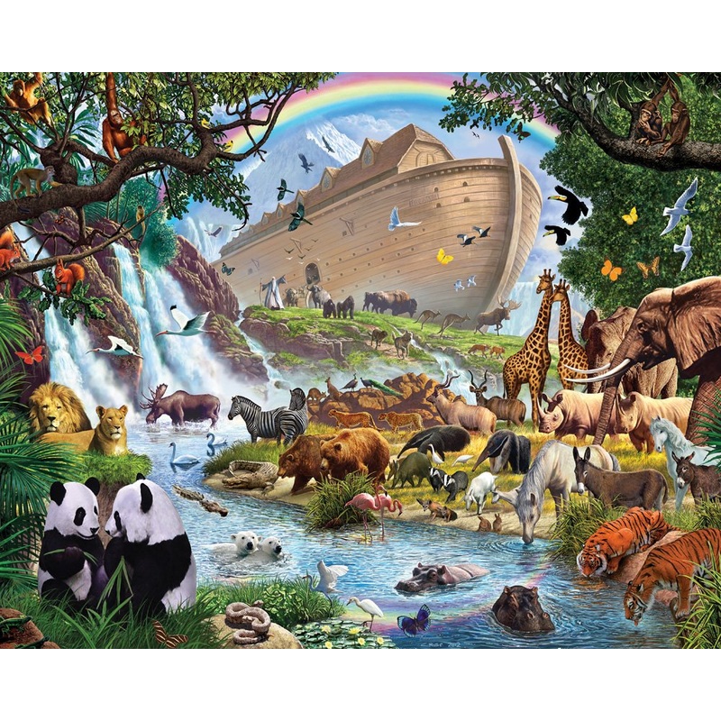Vermont Christmas Company Noah'S Ark Jigsaw Puzzle 1000 Piece